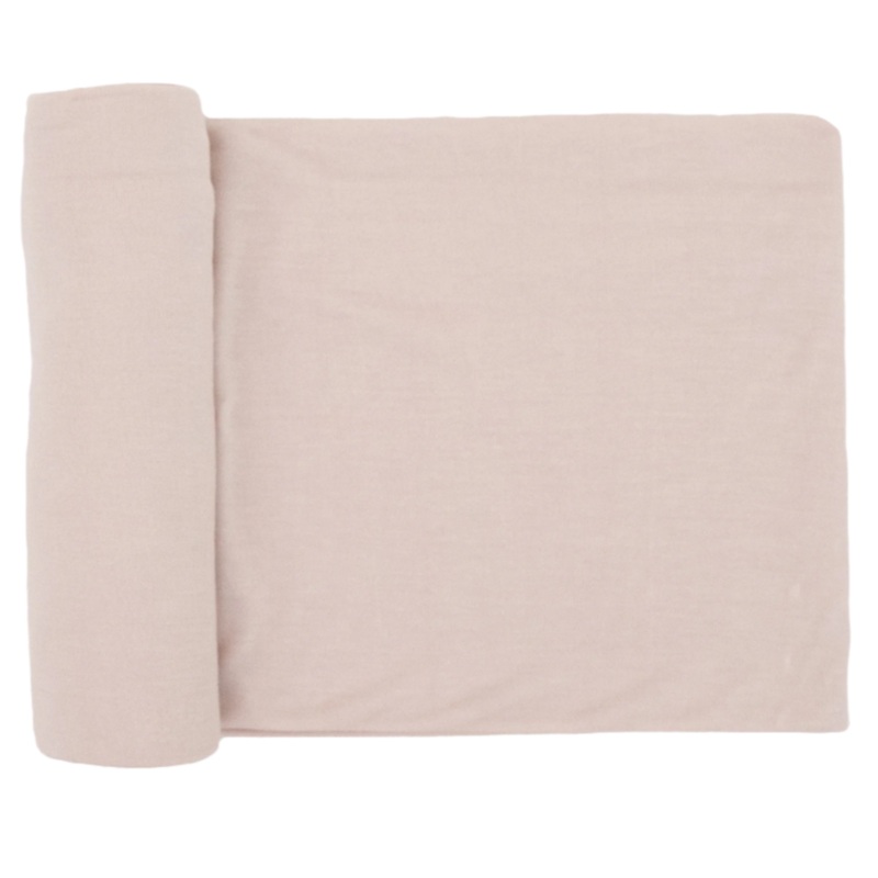Stretch Knit Swaddle Blanket – Soft Blush