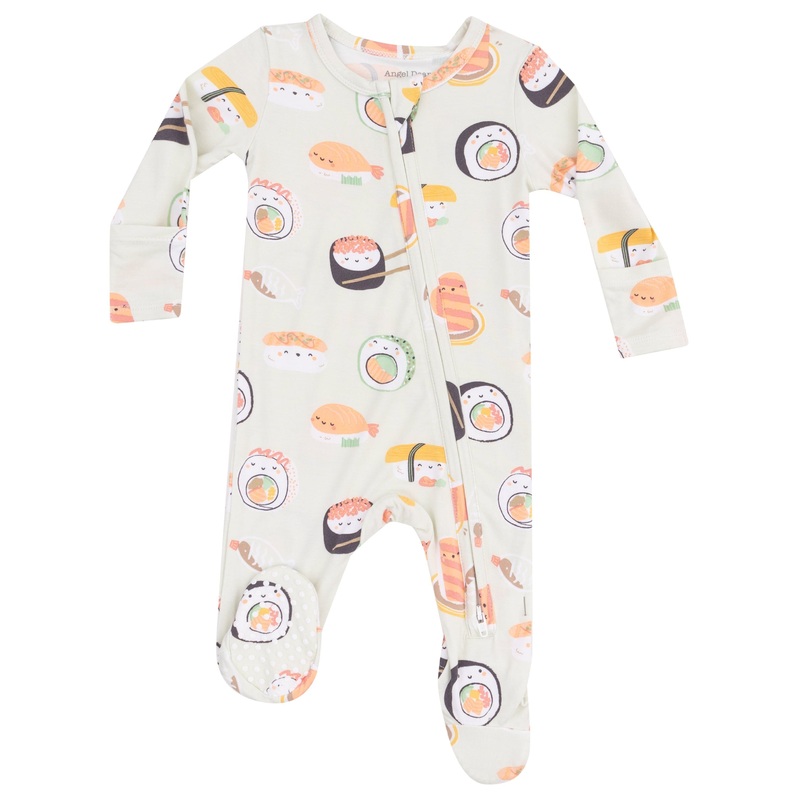 2 Way Zipper Footie – Sushi Green