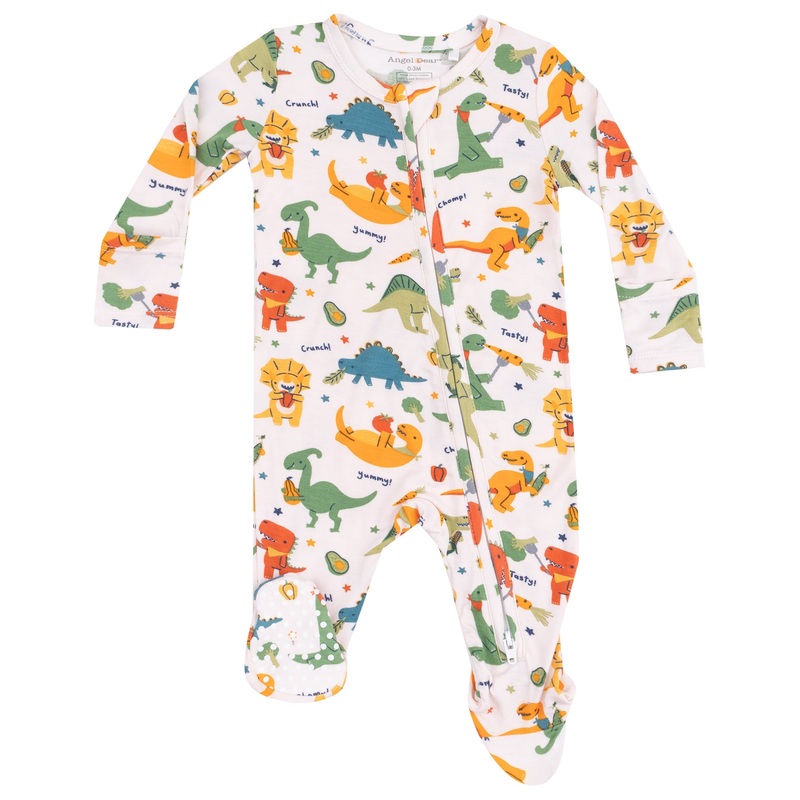 2 Way Zipper Footie – Veggie Dinos