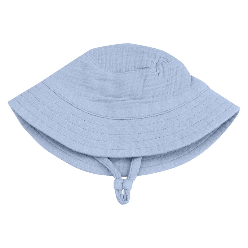 Bucket Hat – Solid Muslin Dusty Blue