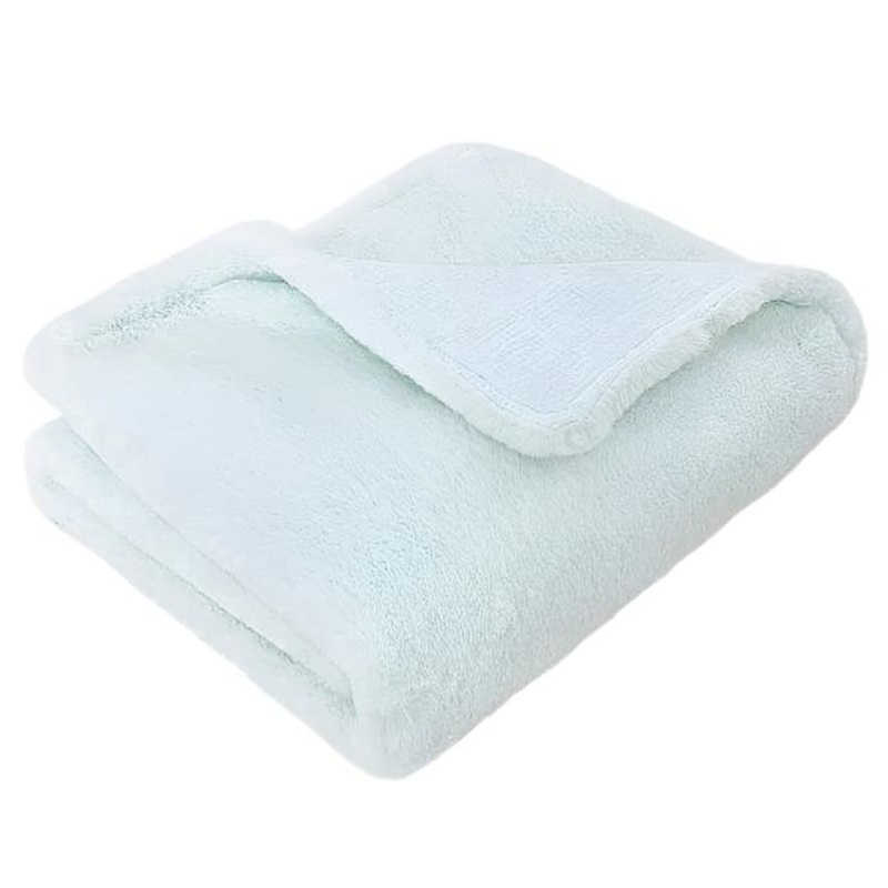 Charmante Luxe Faux Fur Baby Blanket – Blue