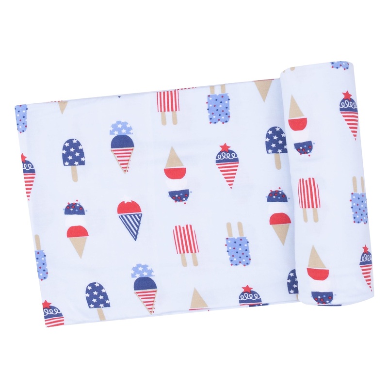 Swaddle Blanket- American Ice Cream – Blue
