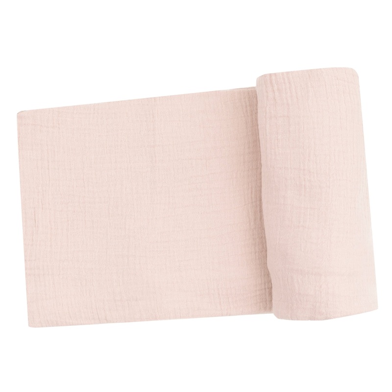Swaddle Blanket – Solid Muslin Rose Smoke