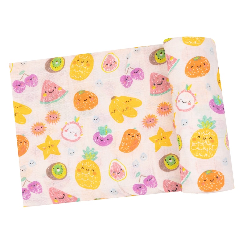 Swaddle Blanket – Tropical Market Fruit
