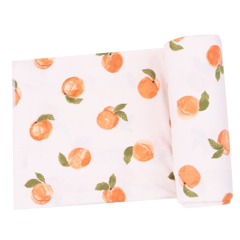 Swaddle Blanket – Watercolor Peaches
