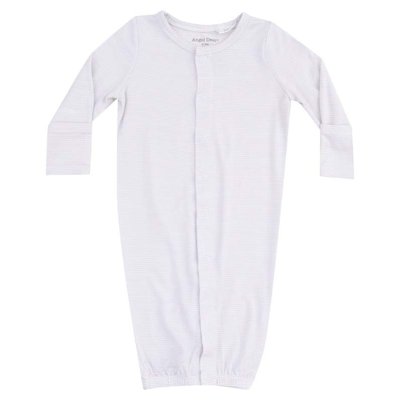 Convertible Gown – Stripe Classic Grey / Vintage Elephant ABC