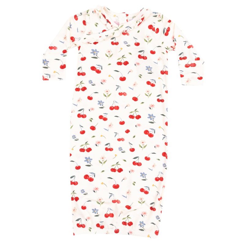 Kimono Gown – Watercolor Cherries
