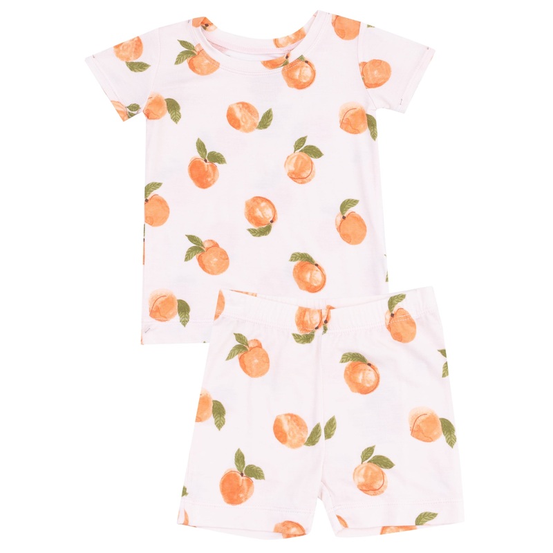 Loungewear Short Set – Watercolor Peaches