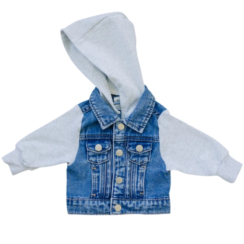 Mebie Baby Hooded Jean Jacket
