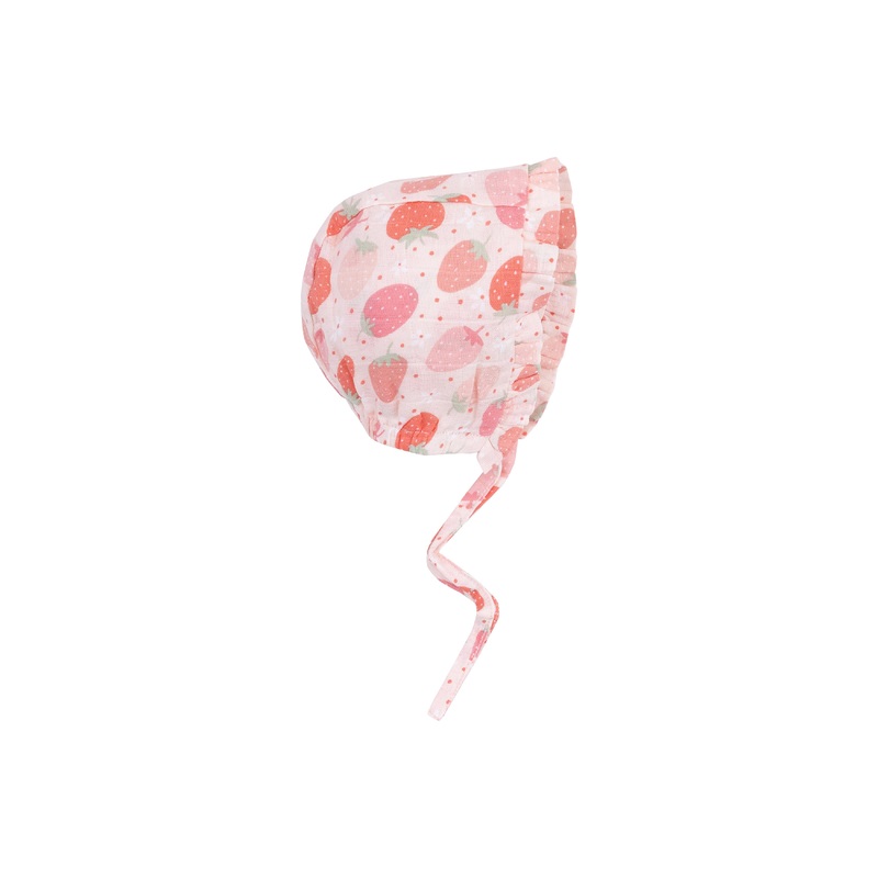 Ruffle Bonnet – Strawberry Bliss
