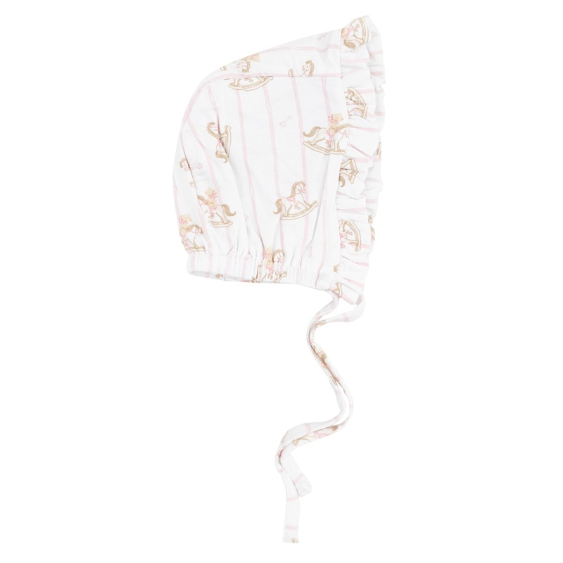 Ruffle Bonnet – Vintage Rocking Horse Pink