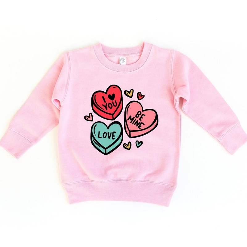 Candy Hearts Valentines Day Kids Sweatshirt