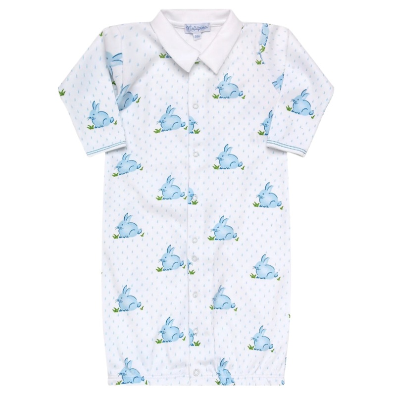 Blue Bunnies Baby Converter Gown
