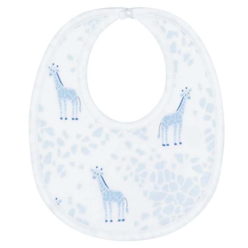 Blue Giraffe Print Bib