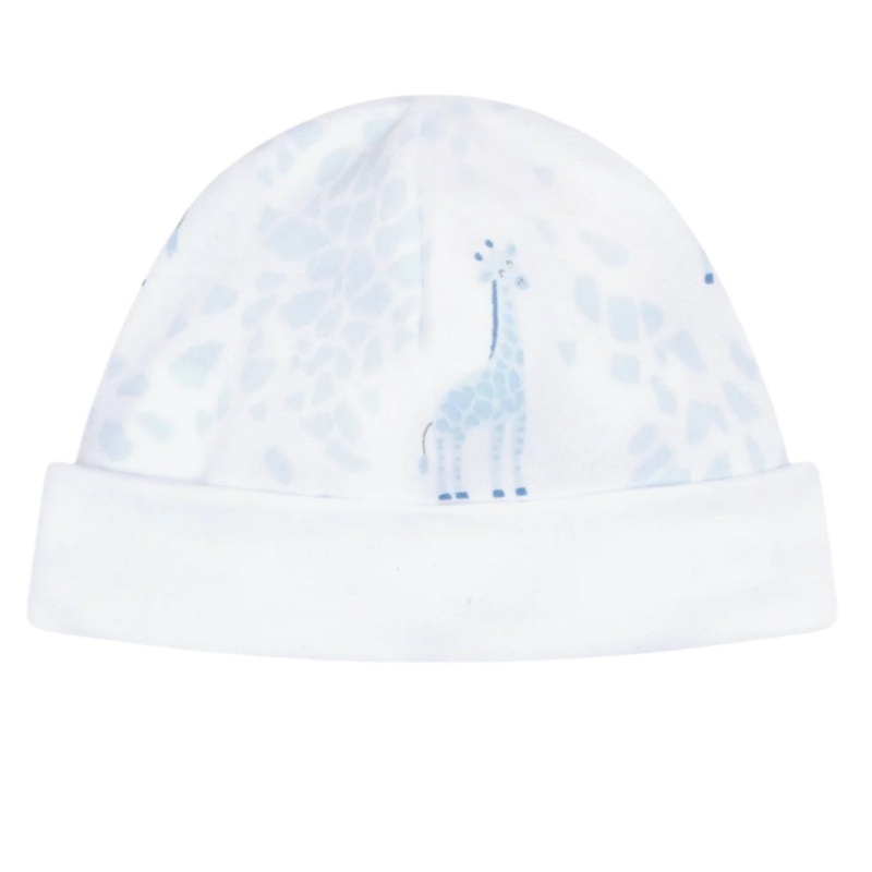 Blue Giraffe Print Hat