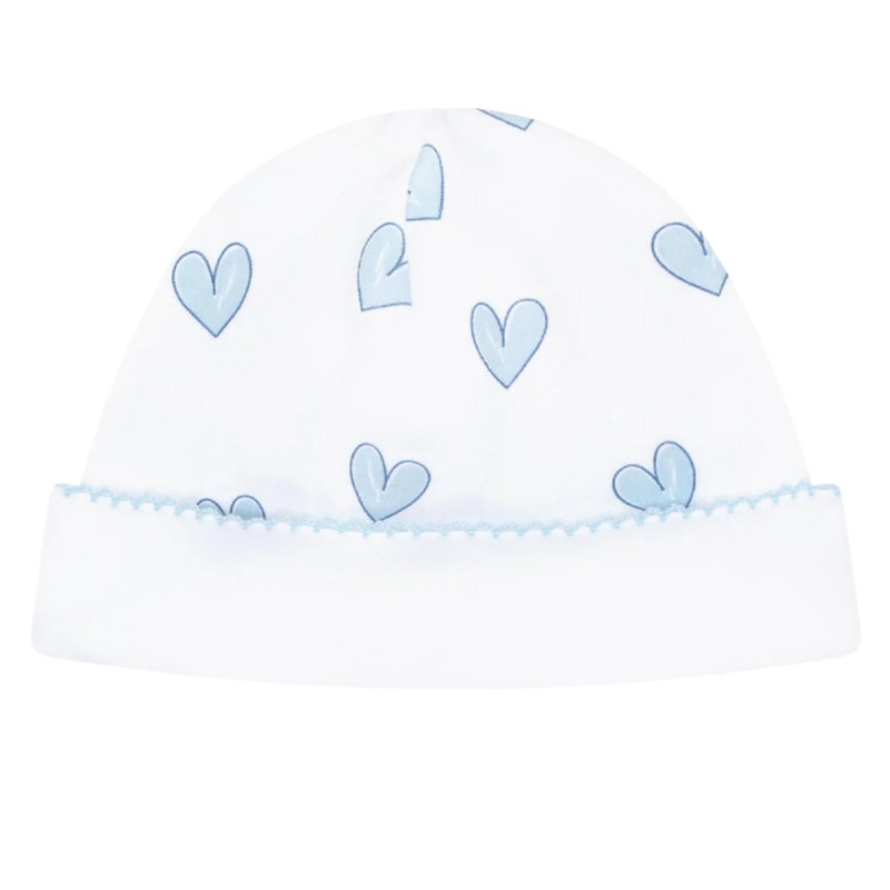 Blue Heart Print Hat