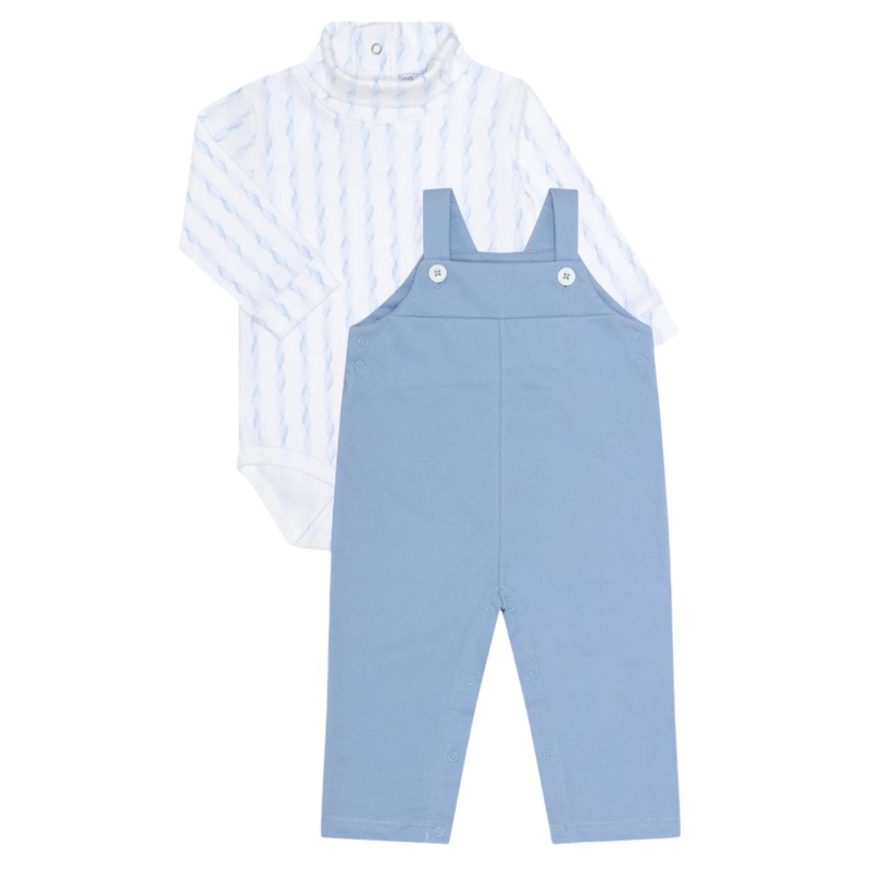 Blue Twirl Overall Set