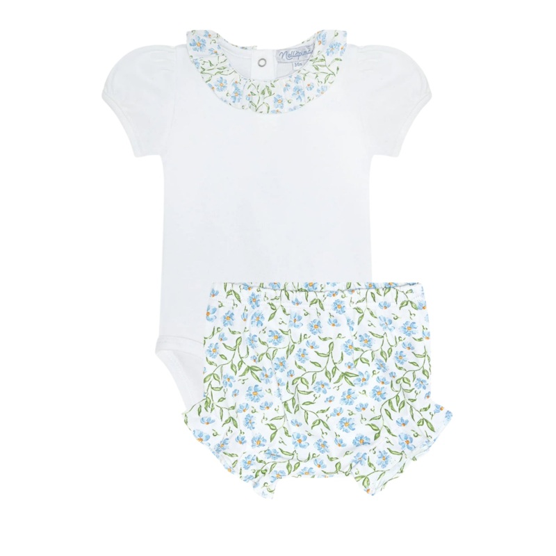 Blue Vines Print Onesie Set