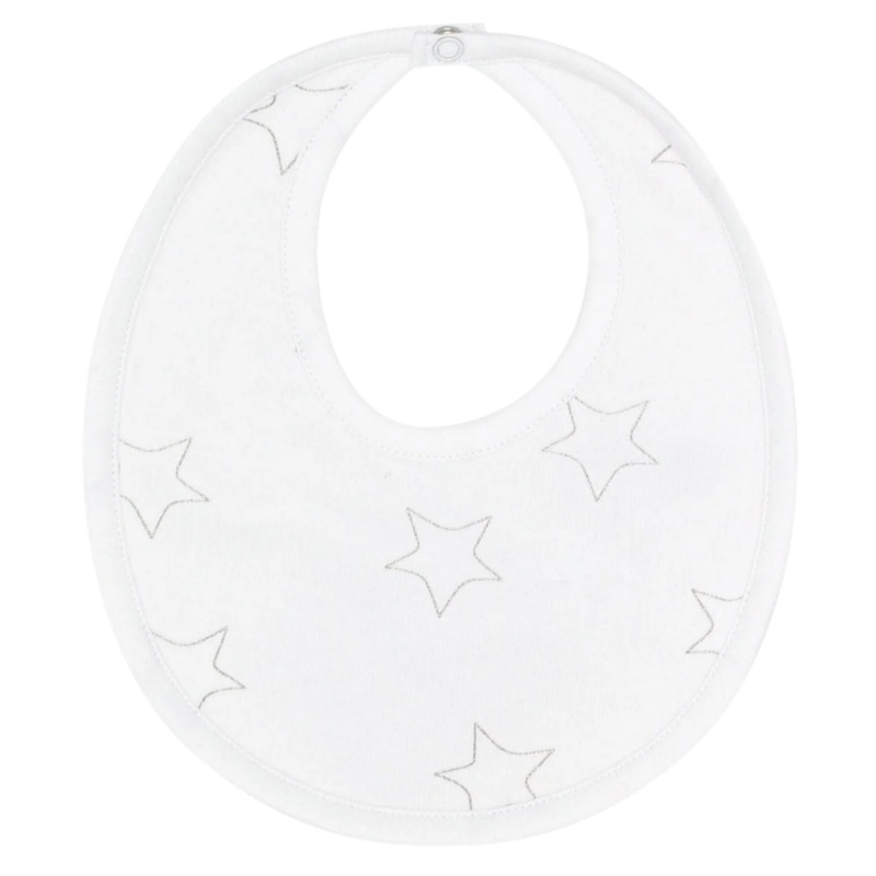 Grey Stars Print Bib