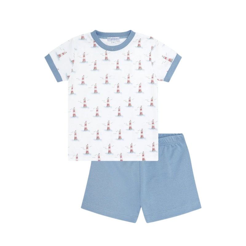 Lighthouse Print Boy Short Set