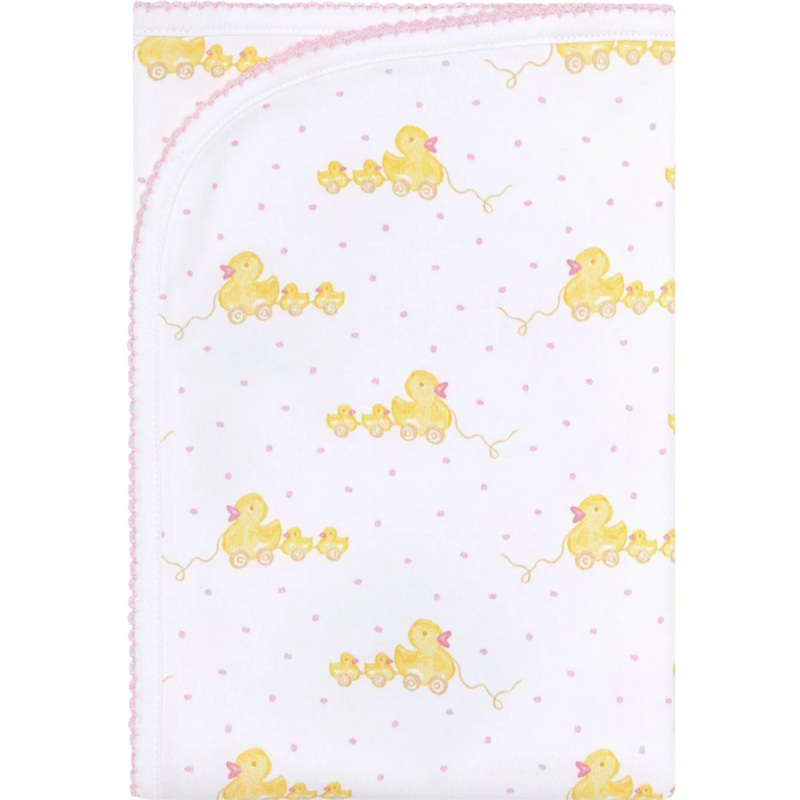 Pink Ducks Print Blanket