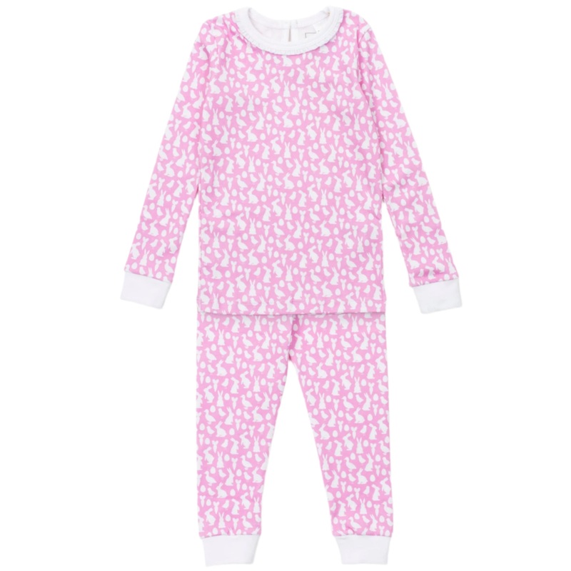 Ava Girls’ Pajama Pant Set – Easter Time Pink
