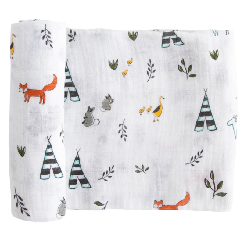 Cotton Muslin Swaddle Blanket – Forest Friends