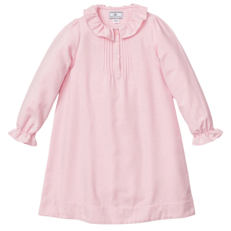 Girl’s Flannel Victoria Nightgown in Pink