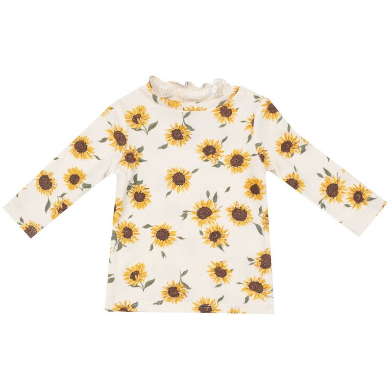 L/S Mock Turtle Neck – Baby Sunflowers