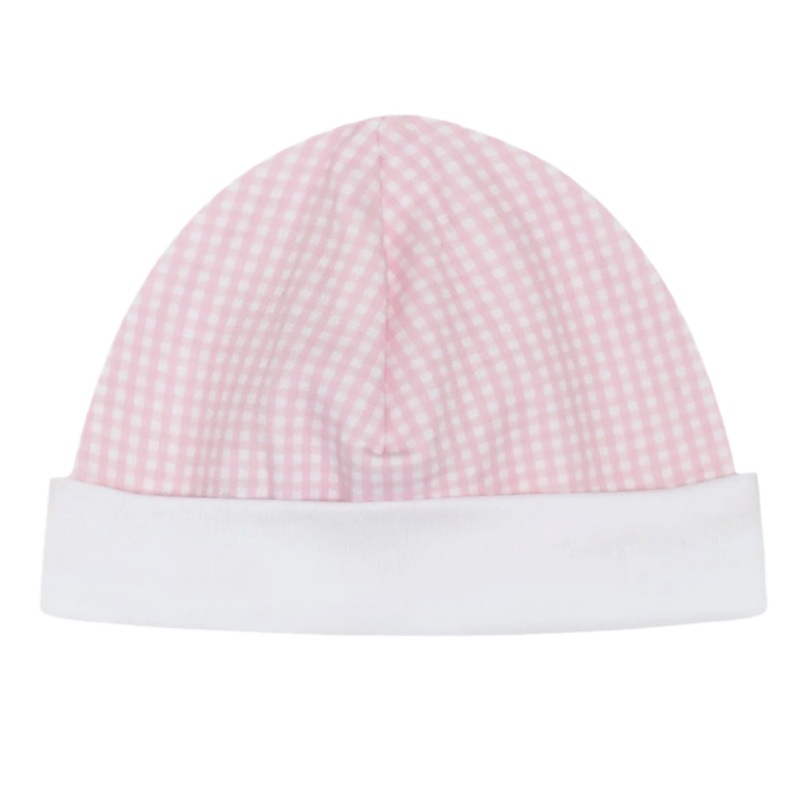 Pink Gingham Baby Hat
