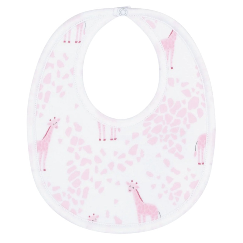Pink Giraffe Print Bib