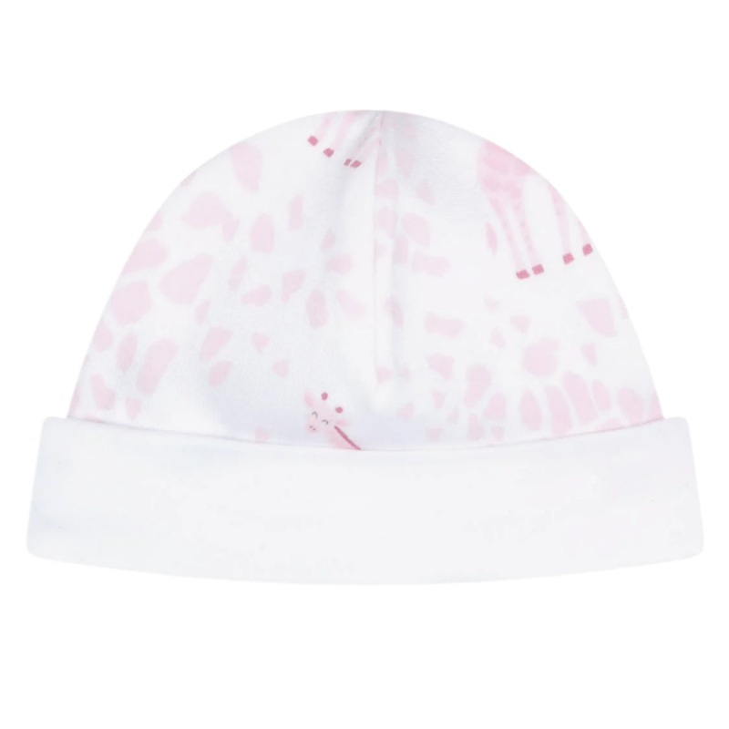 Pink Giraffe Print Hat