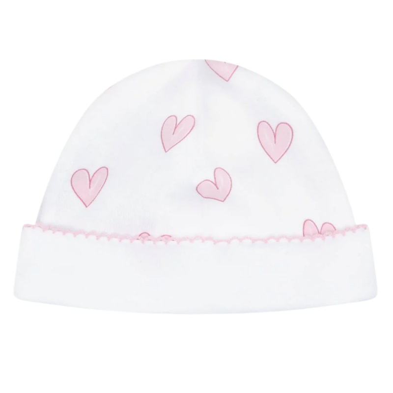 Pink Heart Print Hat