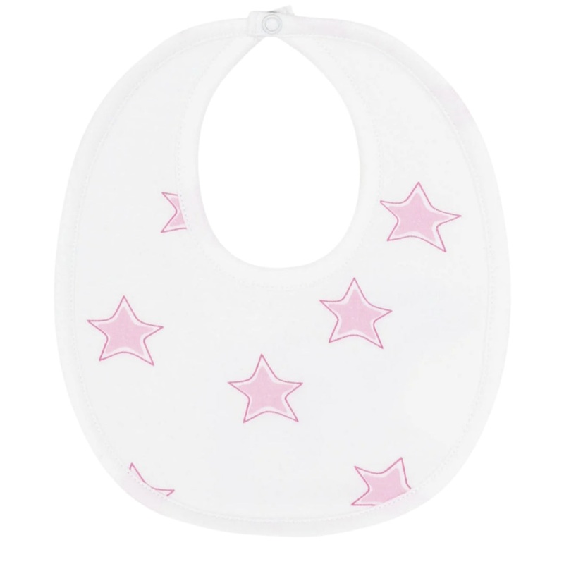 Pink Stars Print Bib