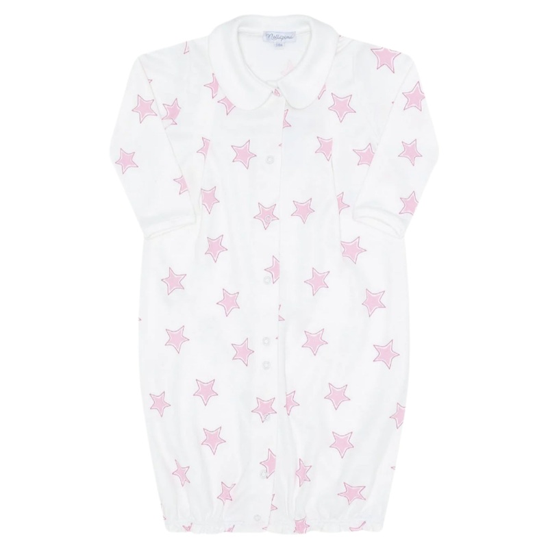 Pink Stars Print Converter Gown