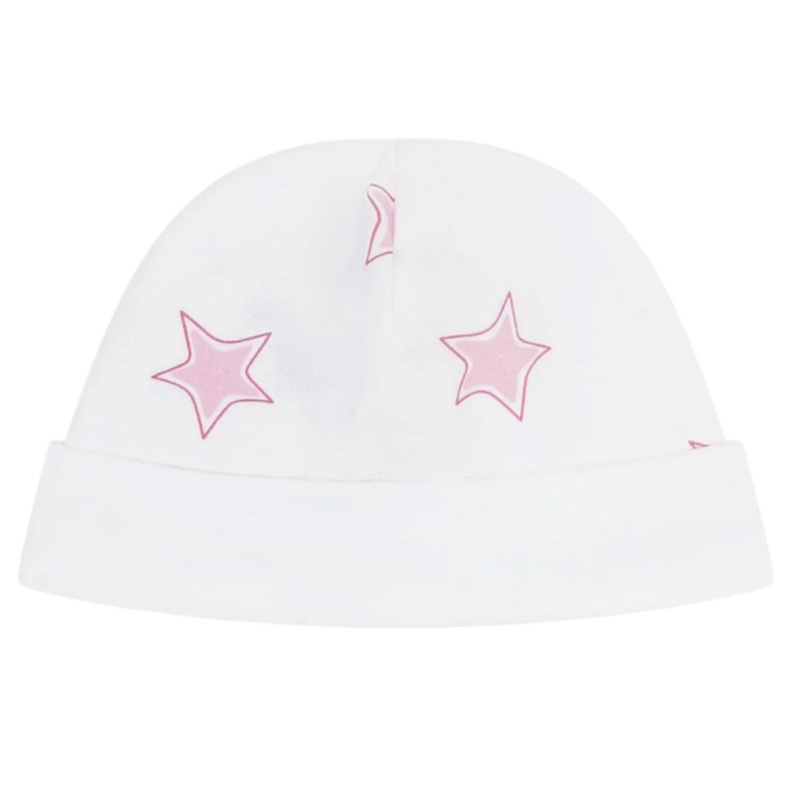 Pink Stars Print Hat