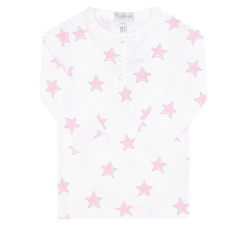 Pink Stars Print Pajama