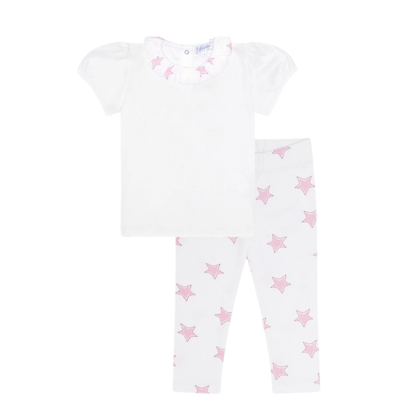 Pink Stars Tee-Leggings Set