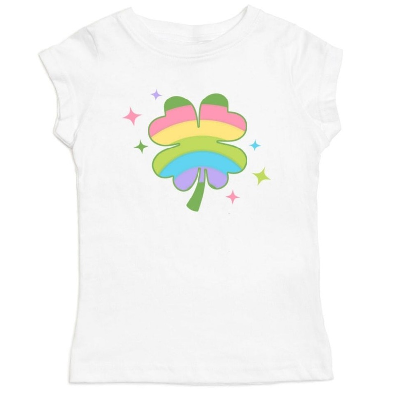 Rainbow Clover Short Sleeve Shirt