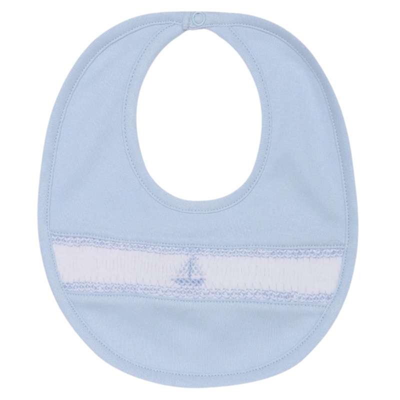 Sailboat Smocked Bib
