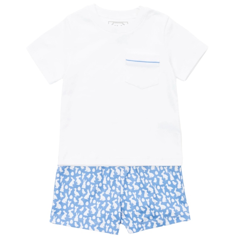Walker Boys’ Short Set – Easter Time Blue