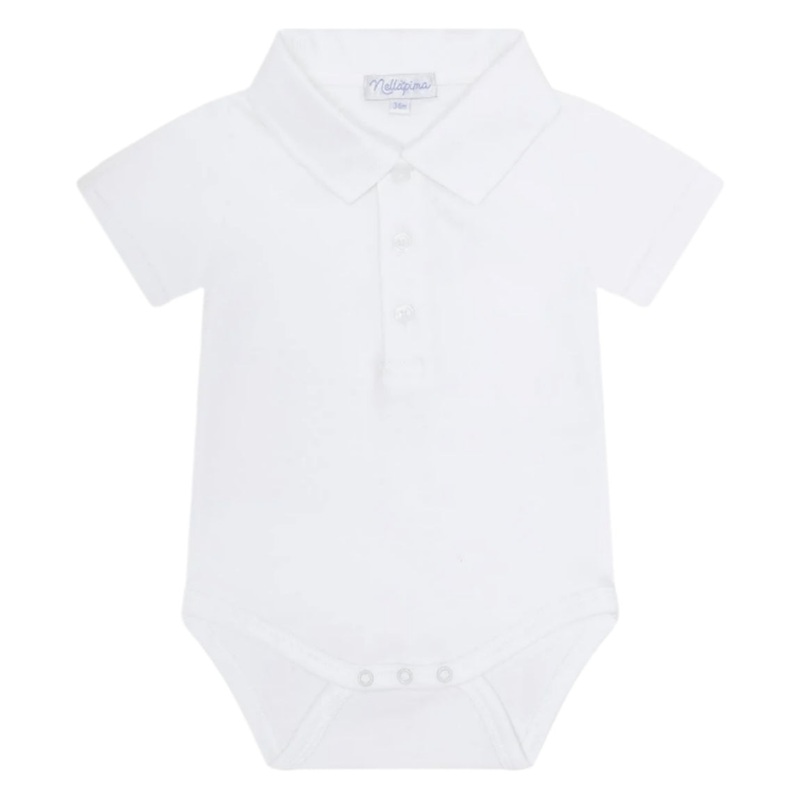 White Boy Short Sleeve Onesie