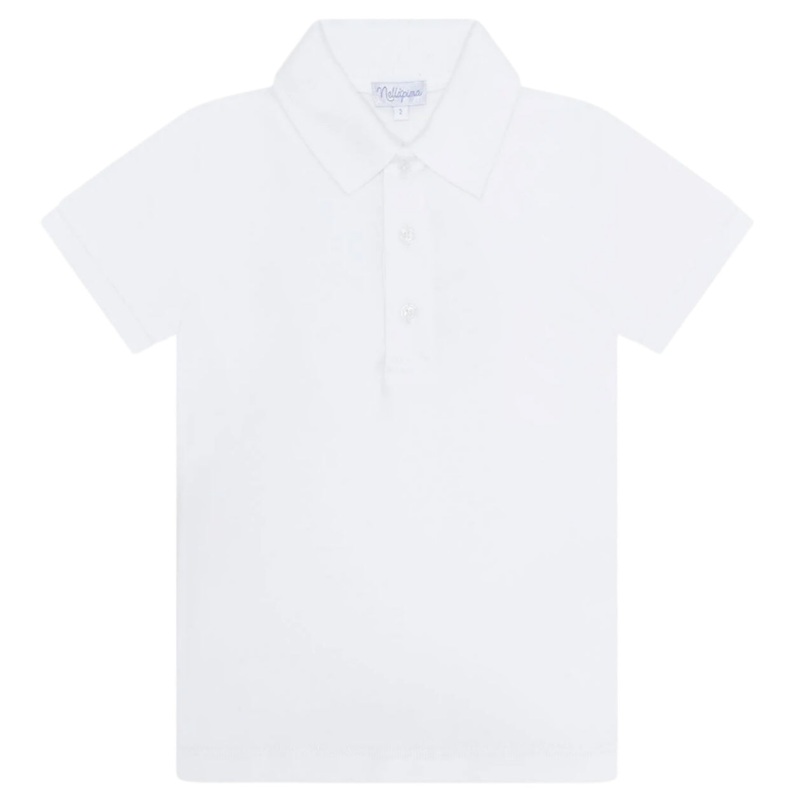 White Pima Cotton Polo Shirt