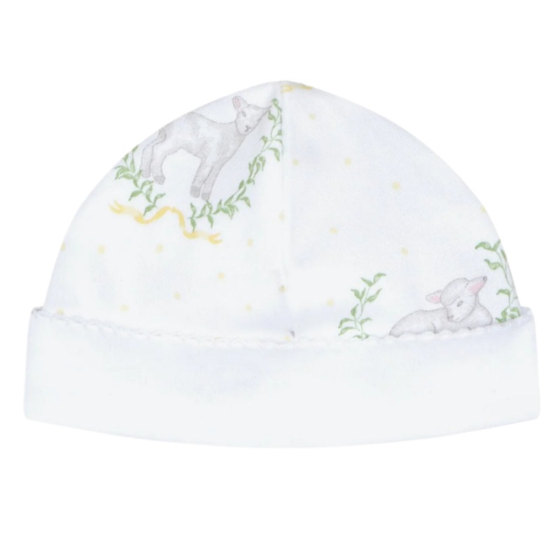 Yellow Lamb Print Hat