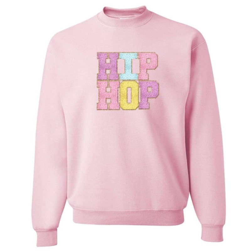 Adult Hip Hop Patch Sweatshirt – Pink