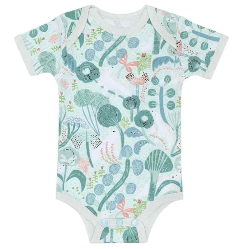 Bamboo Blend Essential Onesie – Minty Bear Bloom