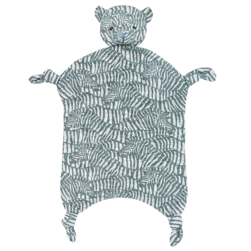 Muslin Bear Lovey – Zebra Print