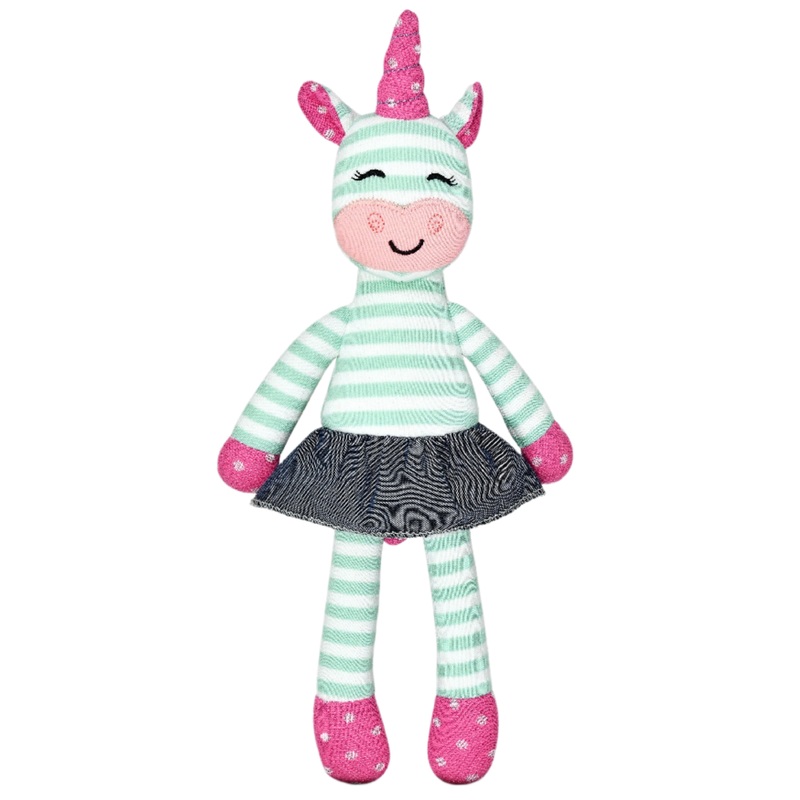 Tiny Dancing Unicorn – Mint Stripe