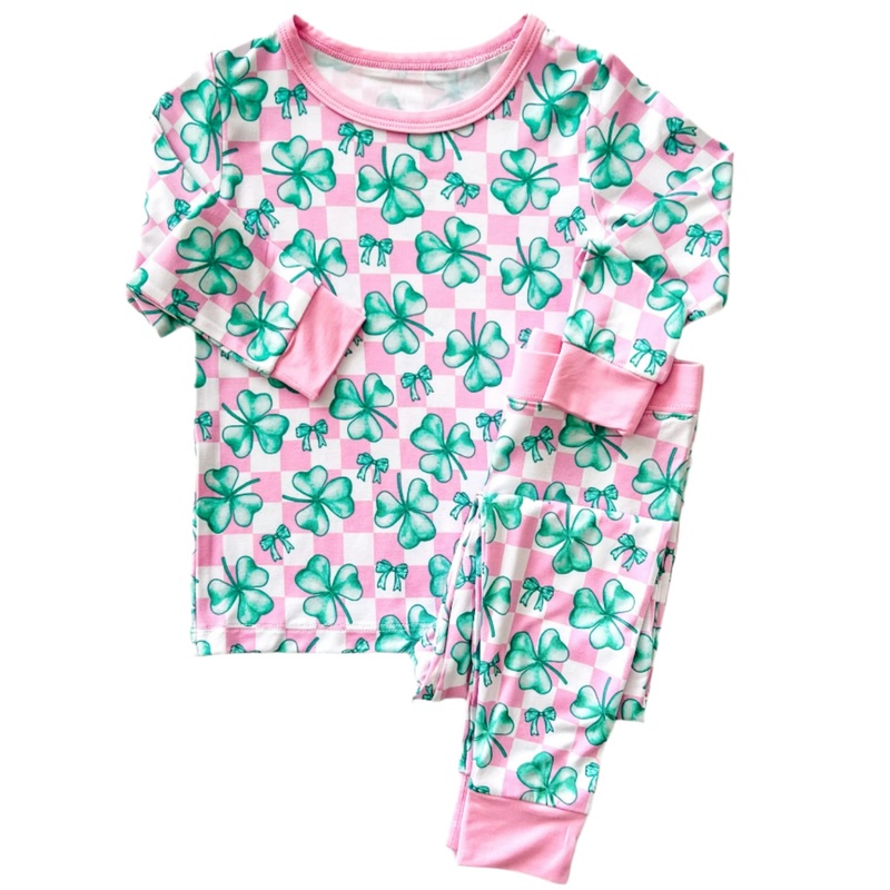 Bamboo Two Piece Set | Shamrock & Bows