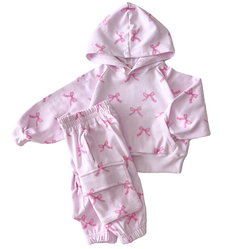 Cargo Jogger Set | Pink Bows